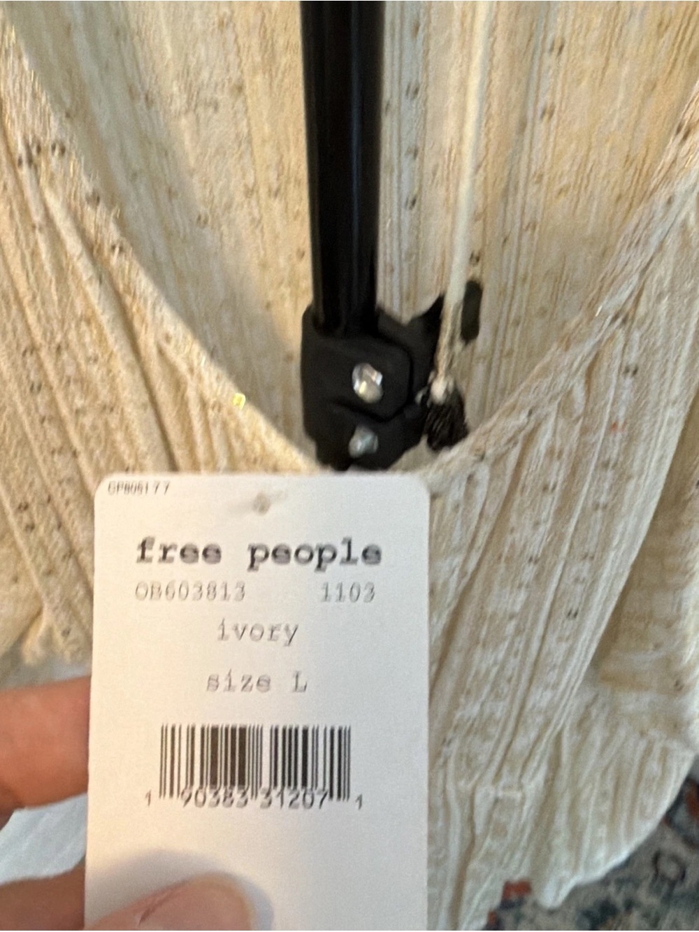 Free People Cream Backless Textured Mini Dress - Picture 4 of 5